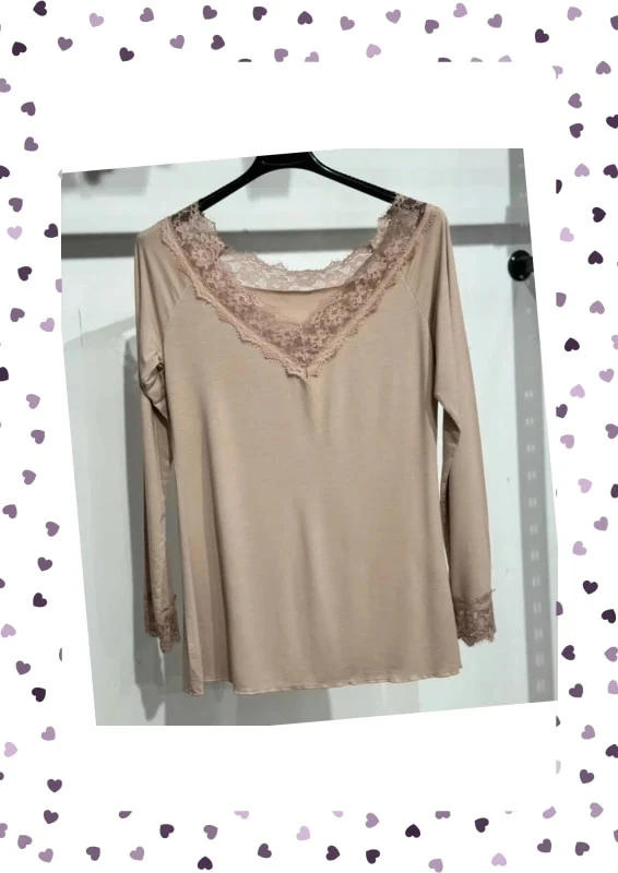 Blusa leve com bordas de renda – Tamanho único – Nova - Vários tons disponíveis – photo 4